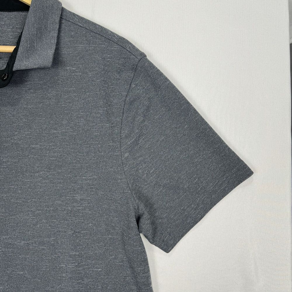 Champion Polo Snap Button Collar Gray Sport Athletic Shirt Mens Size Large - Picture 6 of 12